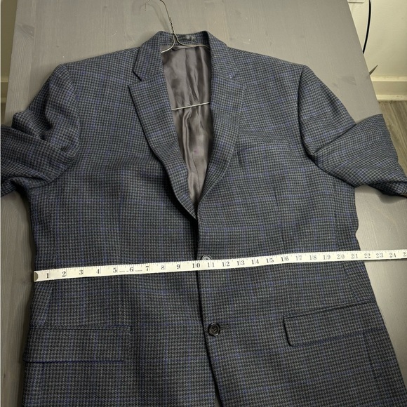 Lauren Ralph Lauren Men's 100% Wool Blazer with Elbow Patch Houndstooth Pattern - Picture 10 of 11